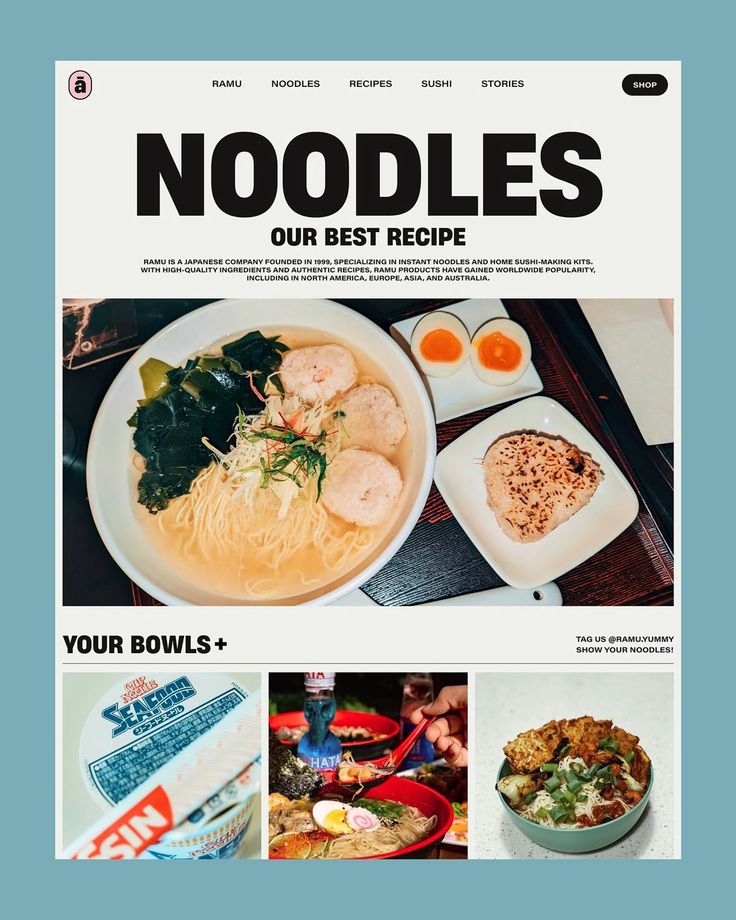 Noodles Restaurant Menu Branding